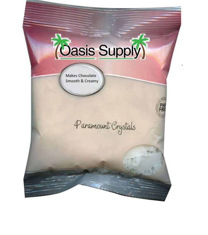 Oasis Supply Edible White Paramount Crystals, For Melting Chocolate and Candy, 8 Ounce