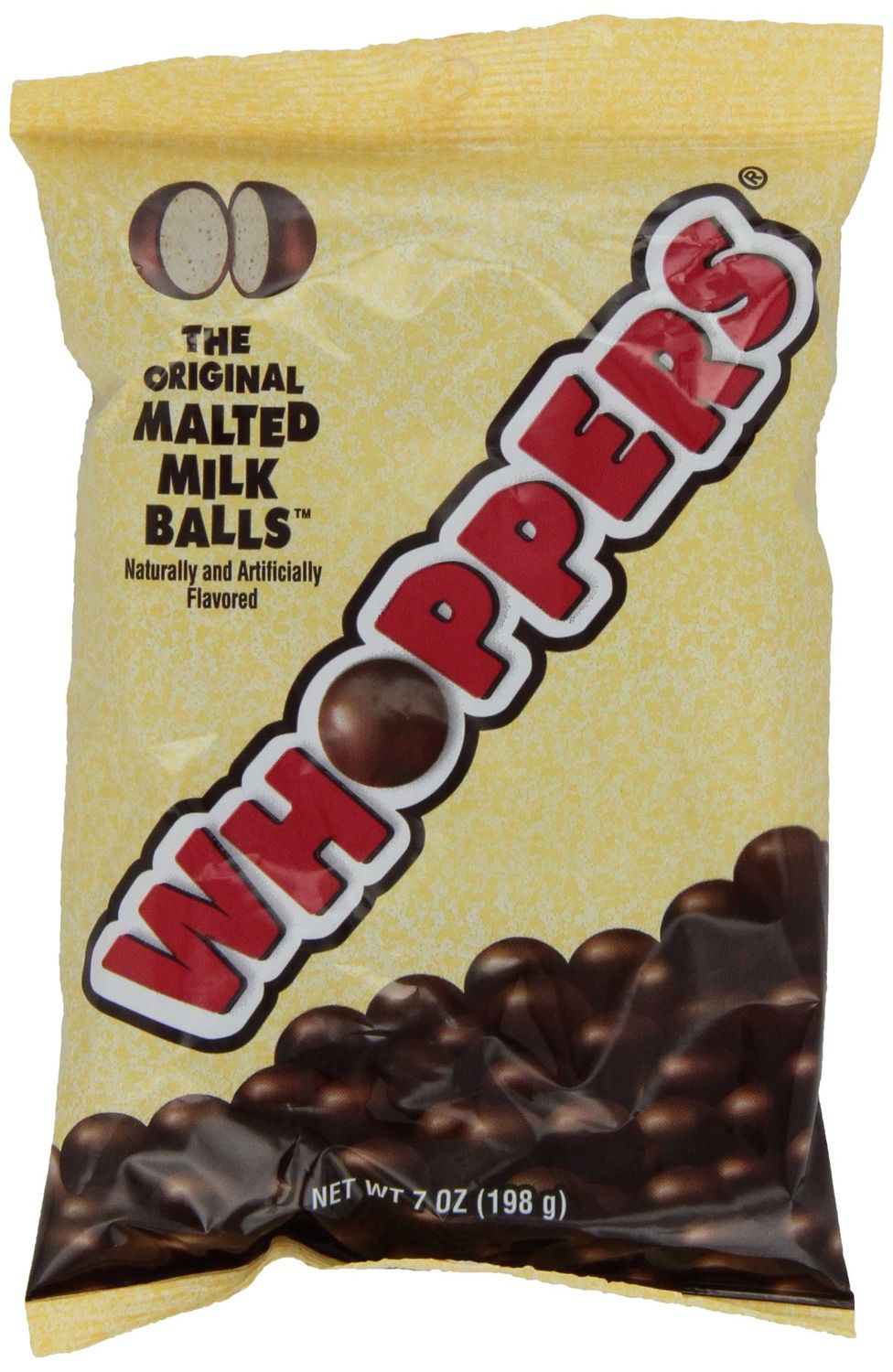 WHOPPERS Candy (Chocolate Covered Malted Milk Candy Balls),7 Ounce Bag (Pack of 12)