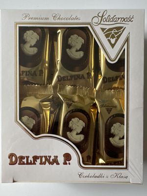 Solidarnosc Delfina P. Chocolates with Silky Cream Decorated with White Chocolate 480g