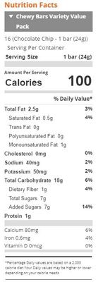 H-E-B Chewy Bars Variety Value Pack, Granola, Breakfast bars, Snacks, Smores, Chocolate chip, Smores, Peanut Butter Chocolate Chip (48 Bars)