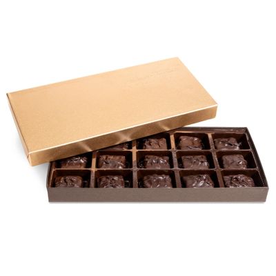 Anthony Thomas, Dark Chocolate English Toffee Gift Box, Rich Almond Butter Toffee, Deliciously Delightful Snacks, Handcrafted (14 Count, Dark Chocolate)