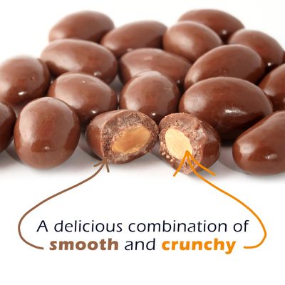 Platinum Chocolate Coated Almonds - With Protein & Fiber Healthy Snacks - Sweet & Salty Flavor - Nutritional Boost - Can Bring at Home, Work, Office, Gym & School - 12 oz Individual & Resealable Pouch
