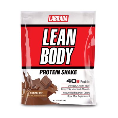 Labrada Lean Body MRP All-In-One Chocolate Meal Replacement Shake, 40g Protein, Whey Blend, 8g Healthy EFA&#39;s Fats &amp; Fiber, 22 Vitamins and Minerals , No artificial color, Gluten Free, (80 MRP Packets)