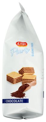 Gastone Lago Party Wafers Chocolate Cream Filling 7.5oz Chocolate Sugar Free