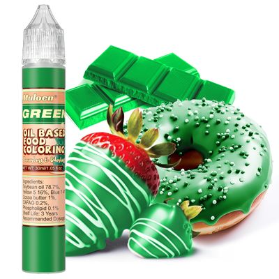 Oil Based Food Coloring for Chocolate - Green Oil Food Coloring for Cake Decorating, Baking, Cookie, Doughnut, Candy Food Dye - 1.05 fl oz.