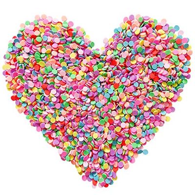 EHOPE Colorful Fake Sprinkles Clay Sprinkles Fake Candy Sugar Sprinkles for Polymer Slices Nail Art Chocolate Cake Phone Case(50g Round-9)