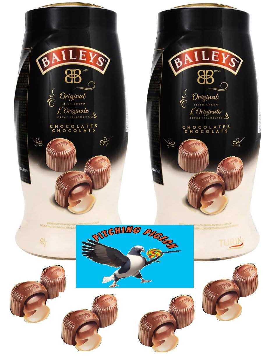 Baileys Original Irish Cream Turin Milk Chocolate Truffles Christmas Holiday Candy 100 Count 35.2oz | Great for Stocking Stuffer Gifts | Includes PITCHING PIGEON Brand Magnet