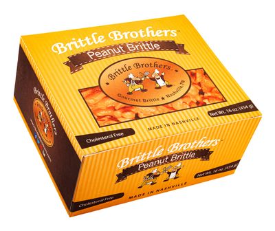 Brittle Brothers Peanut Brittle - 16 oz. Box : Voted #1-4xs more Nuts - Gift Set Cashew Pecan Bacon Corporate Christmas Mother Father Chocolate