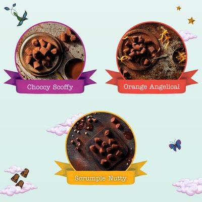 Monty Bojangles Taste Adventure Cocoa Dusted Truffles Gift Box (7.9oz) - 6 Flavors, Luxury Chocolates, Award Winning Truffles, Beautiful Gift Box, Perfect Chocolate Gift