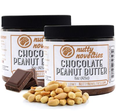 Nutty Novelties Chocolate Peanut Butter - High Protein, Healthy Peanut Butter - All-Natural Peanut Butter Free of Cholesterol, Preservatives &amp; Salt - 100% Vegan Peanut Butter - 30 Ounces