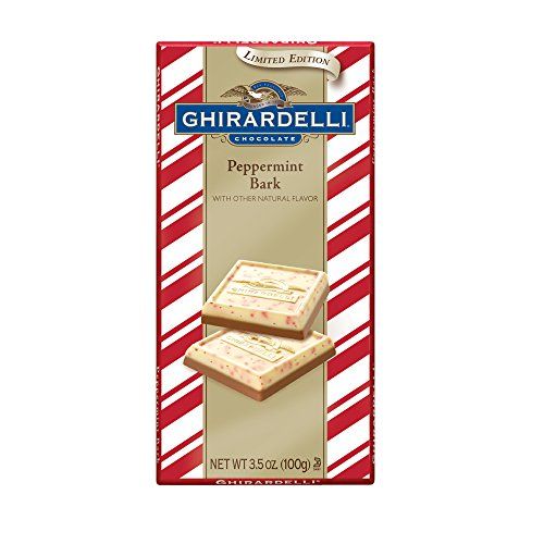 Ghirardelli Peppermint Bark Milk Chocolate Bar, Holiday Candy Christmas Gift, 3.5 oz, Pack of 4