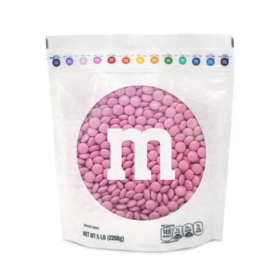 M&amp;MS Pink Milk Chocolate Candy, 5lbs of M&amp;M&#39;S in Resealable Pack for Candy Bars, Birthdays, Baby Showers, Gender Reveals, It&#39;s A Girl, Dessert Tables &amp; DIY Party Favors