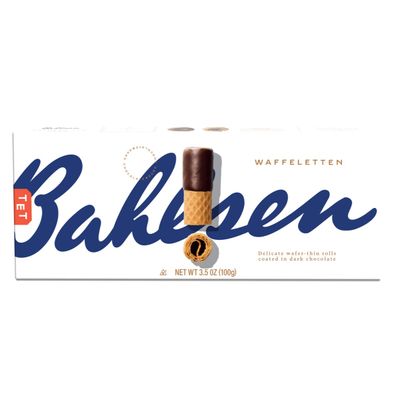 Bahlsen Waffeletten Dark Chocolate Dipped Cookies (12 boxes) - Delicate wafer rolls dipped in rich dark European chocolate - 3.5 oz boxes