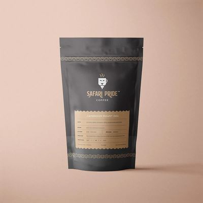 Safari Pride Coffee | Cameroon Mount Oku Premium Single Origin Roast | Smooth Medium Roast with Earthy Caramel Chocolate Notes | Gourmet Sustainable Direct Trade African Coffee | 12 oz Bag | Ground
