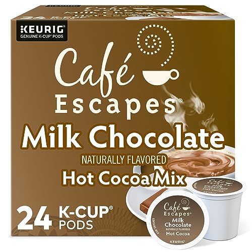 Caf Escapes Milk Chocolate Hot Cocoa Keurig Single-Serve K-Cup Pods, 24 Count