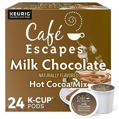 Caf Escapes Milk Chocolate Hot Cocoa Keurig Single-Serve K-Cup Pods, 24 Count