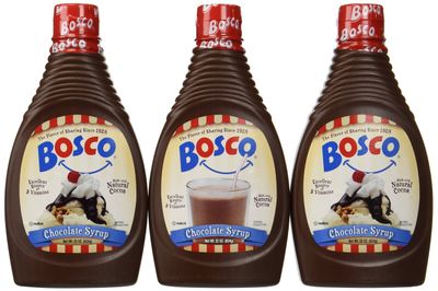 Bosco Original Chocolate Syrup, 22oz Squeeze Bottle (3 Pack) Natural Cocoa | Rich &amp; Thick | Gluten Free | Kosher