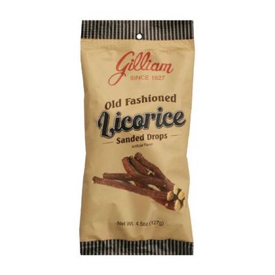 Gilliam Old Fashioned Candy Flavored Sanded Licorice Drops (4.5 oz. Bag) (Licorice)