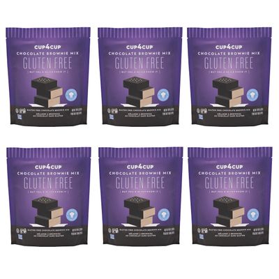 Cup4Cup Chocolate Brownie Mix, 14.25 Ounces, Certified Gluten Free, Dairy Free, Non-GMO, Kosher, Made in the USA, Pack of 6