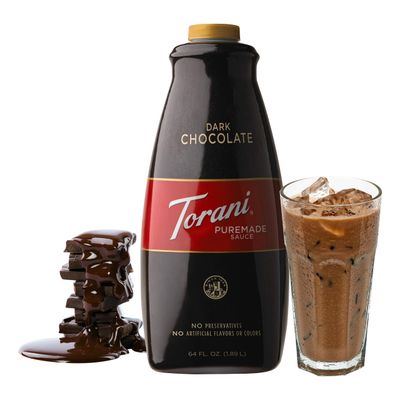 Torani Puremade Sauce, Dark Chocolate, 64 Ounces