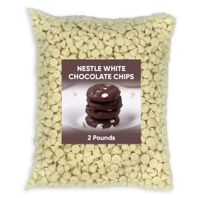 White Chocolate Baking Chips 2 Pounds - Gluten Free Chocolate Chips, White Chocolate Chips for Baking, Perfect for Cookies and Desserts - Perfect to Add to Cookies, Fudges &amp; Candies