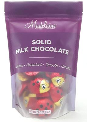 Madelaine Solid Premium Milk Chocolate Lady Bugs - Red Candy Party Favors (Red &amp; Black) (1/2 LB)