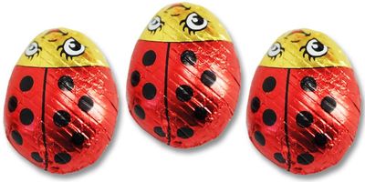 Madelaine Solid Premium Milk Chocolate Lady Bugs - Red Candy Party Favors (Red &amp; Black) (1/2 LB)