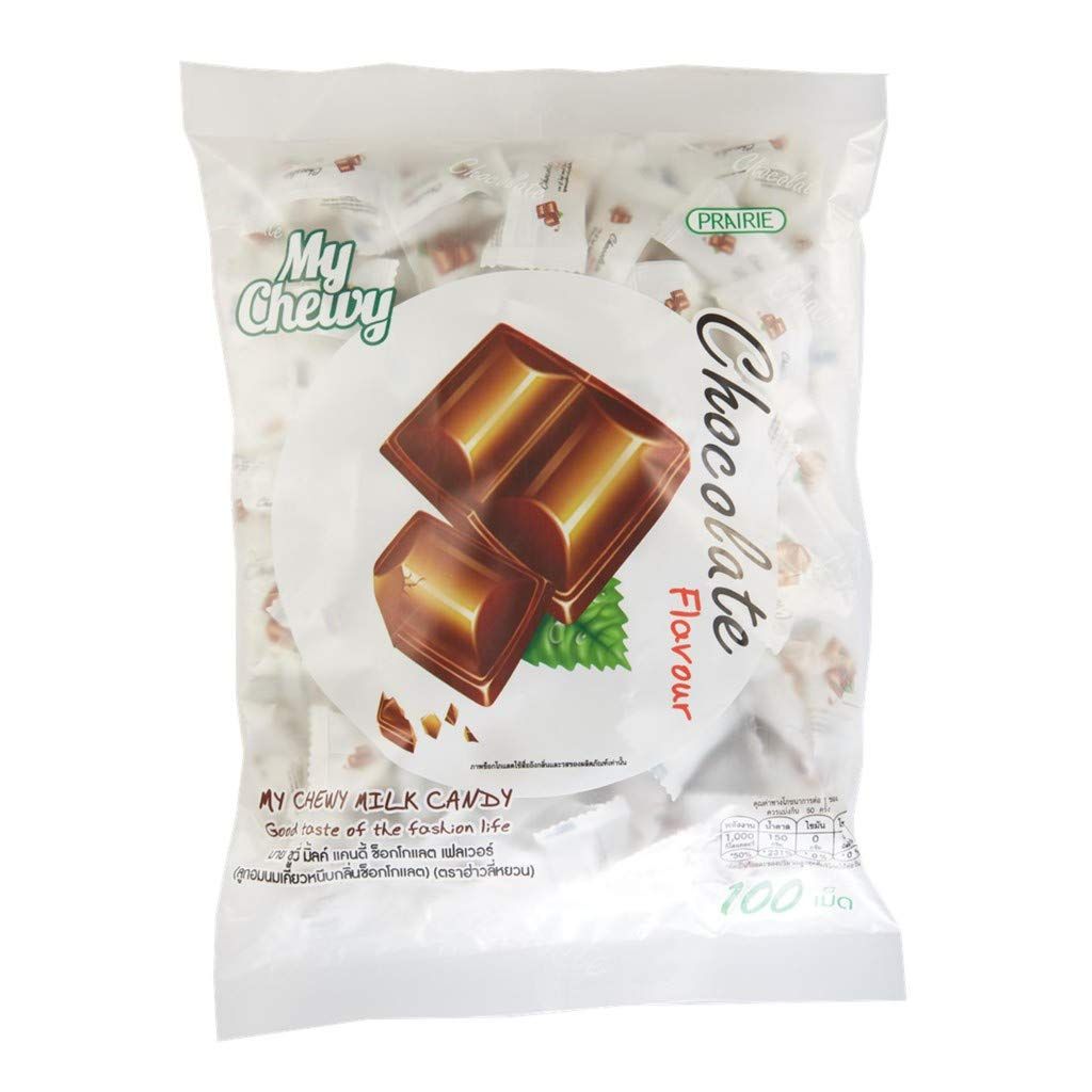 My Chewy Milk Candy, Soft Chewy Candy 100 tablet, Size 360g (Chocolate)