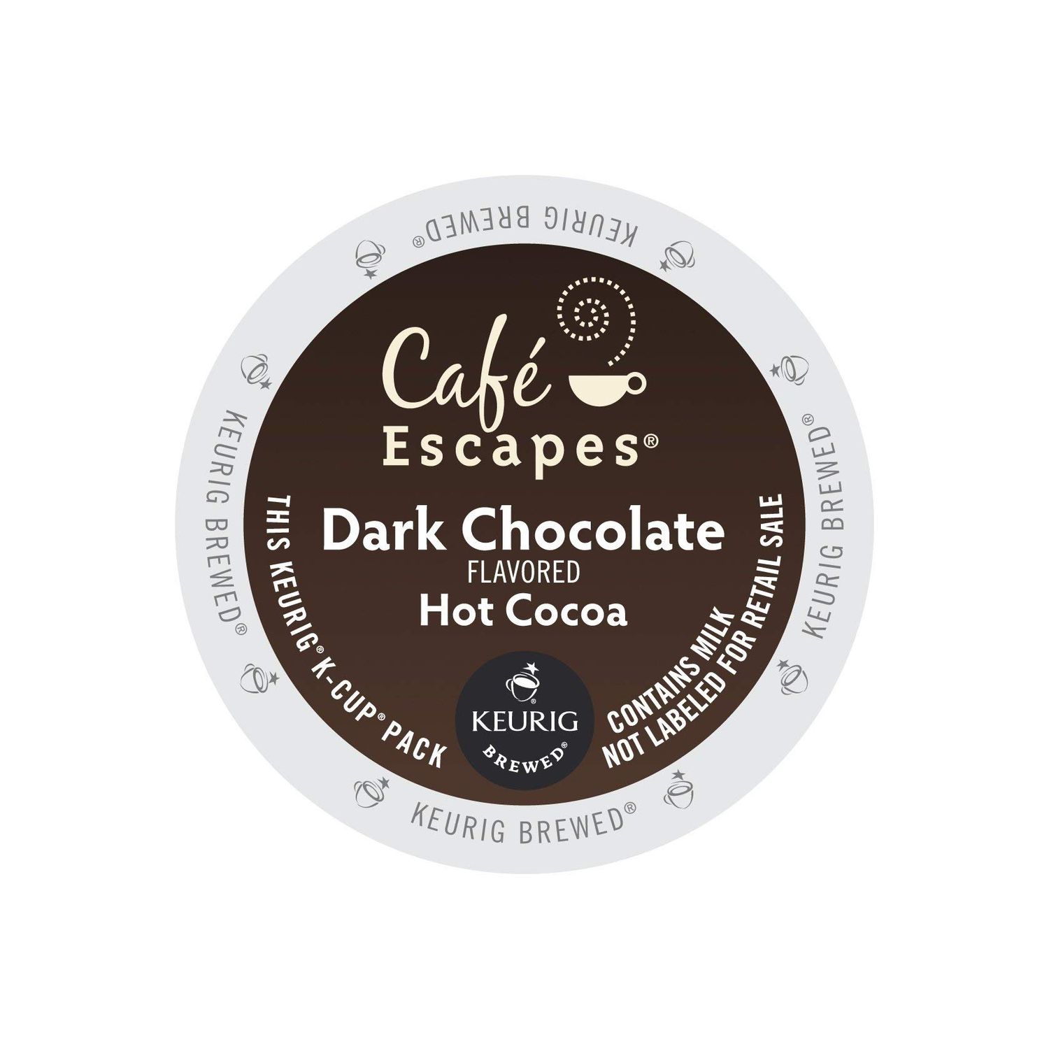 Cafe Escapes(TM) Dark Chocolate Hot Cocoa K-Cups(R), Box Of 24