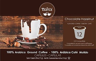 Cafe Tastl Chocolate Hazelnut Single Serve Coffee, 72 Count (Pack of 6)