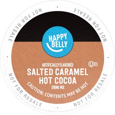 Amazon Brand - Happy Belly Hot Cocoa Pods Compatible with 2.0 K-Cup Brewers, Salted Caramel Flavored, 24 Count