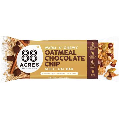 88 ACRES Oatmeal Chocolate Chip Seed &amp; Oat Bar 9 Count, 1.6 OZ
