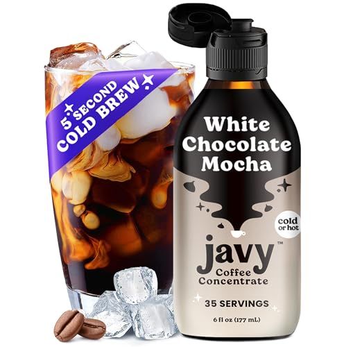 Javy Coffee Concentrate - Cold Brew Coffee, Perfect for Instant Iced Coffee, Cold Brewed Coffee and Hot Coffee, 35 Servings - White Chocolate Mocha