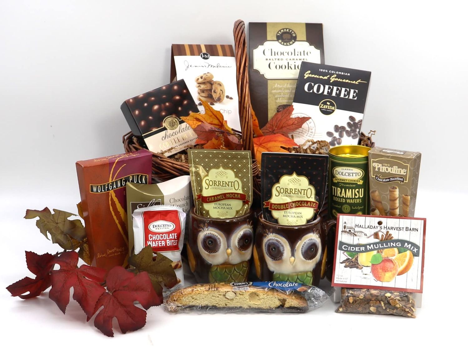 Gift Basket Village - The Colors of Fall Gourmet Food Basket, Large Thanksgiving &amp; Christmas Snack Hamper, Sweets and Chocolate Basket for Family &amp; Office, Sympathy, Anniversary, and Welcome - 4 lbs