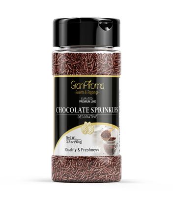 GranAroma Chocolate Sprinkles, 3.2 oz, Decorative, Cakes &amp; Cupcakes