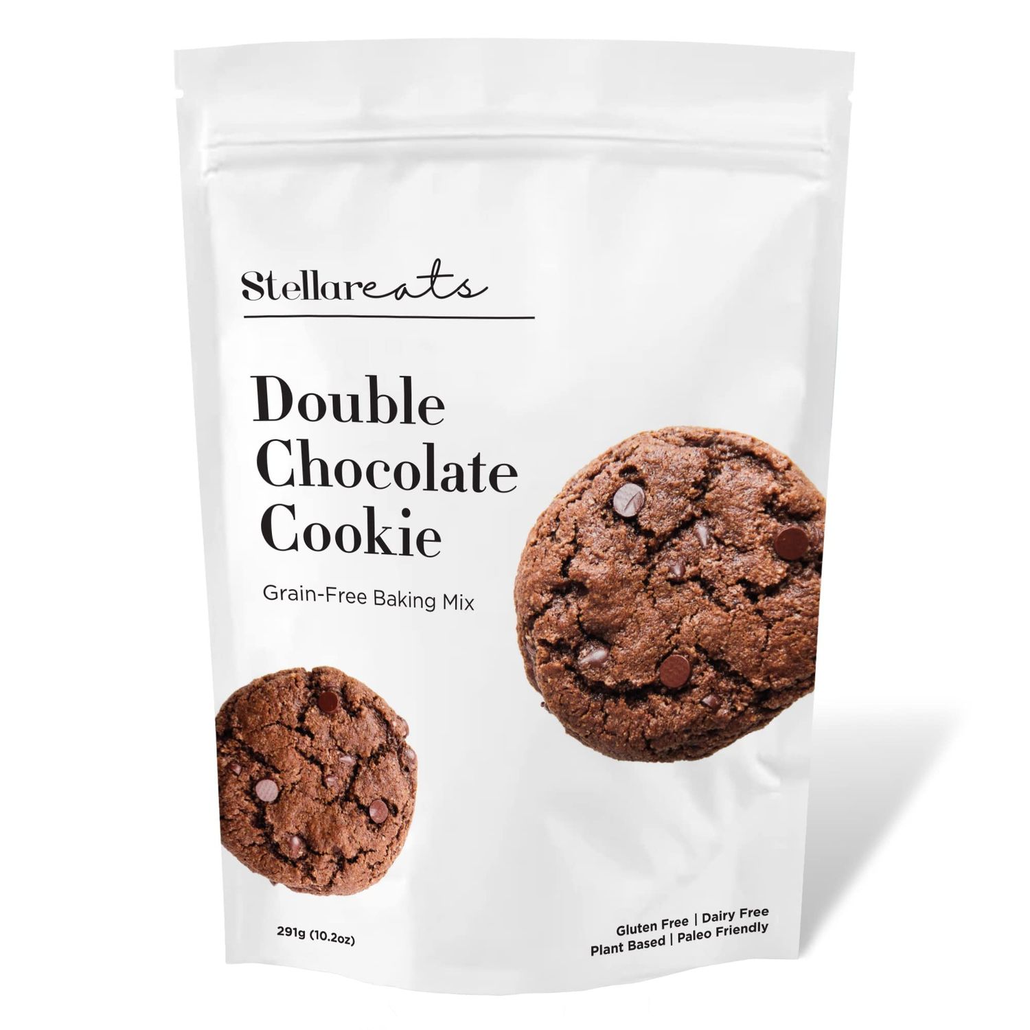 Stellar Eats Double Chocolate Cookie Baking Mix, 10.2 oz, 1 Pack - Grain Free, Gluten Free, Dairy Free, Plant Based, Paleo Friendly