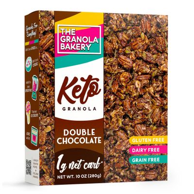 TGB Chocolate Keto Granola | 1g Net Carb Cereal | Gluten Free Low Carb Nut Snack, 10 Ounces