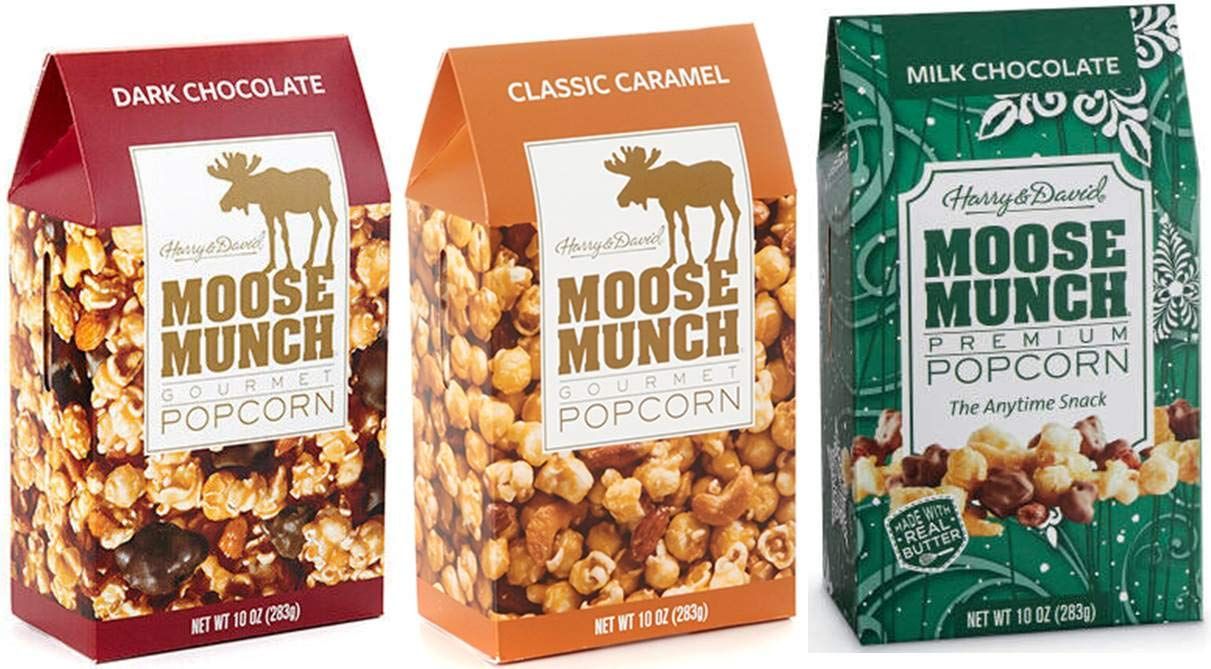 Harry &amp; David Moose Munch Bundle - Milk Chocolate, Dark Chocolate, Classic Caramel - 10 oz Each