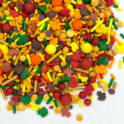 Manvscakes Fall Themed Sprinkles - Sprinkles for Cake Decorating, Edible Thanksgiving Themed Sprinkles, For Baking Chocolate Desserts, Cupcakes, Ice Cream, Caramel Apples &amp; Other Desserts
