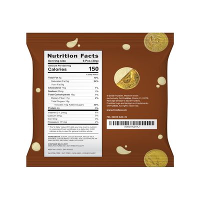 White Belgian Milk Chocolate Coins, Kosher Certified Dairy, Non GMO (25-Pack)