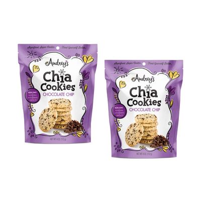 Audrey&#39;s Chia Cookies - (Chocolate Chip, 2 Pack) - Natural, Antioxidants, Omega-3&#39;s, Non-GMO