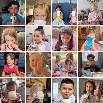 Kiid Coffee Chocolate Latte - 99.9% Caffeine Free - Organic Decaf Coffee, Cacao, 4g Fiber, 0g Sugar, 12 Vitamins & Minerals For Kids - Allergen Free & Vegan - Just Add Milk (12 Servings)