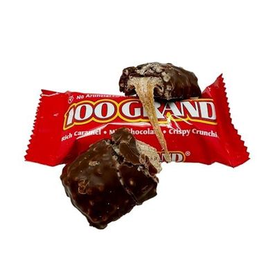 100 Grand Milk Chocolate Candy Bars, Full &amp; Fun Size Bulk Individually Wrapped (1 LB)