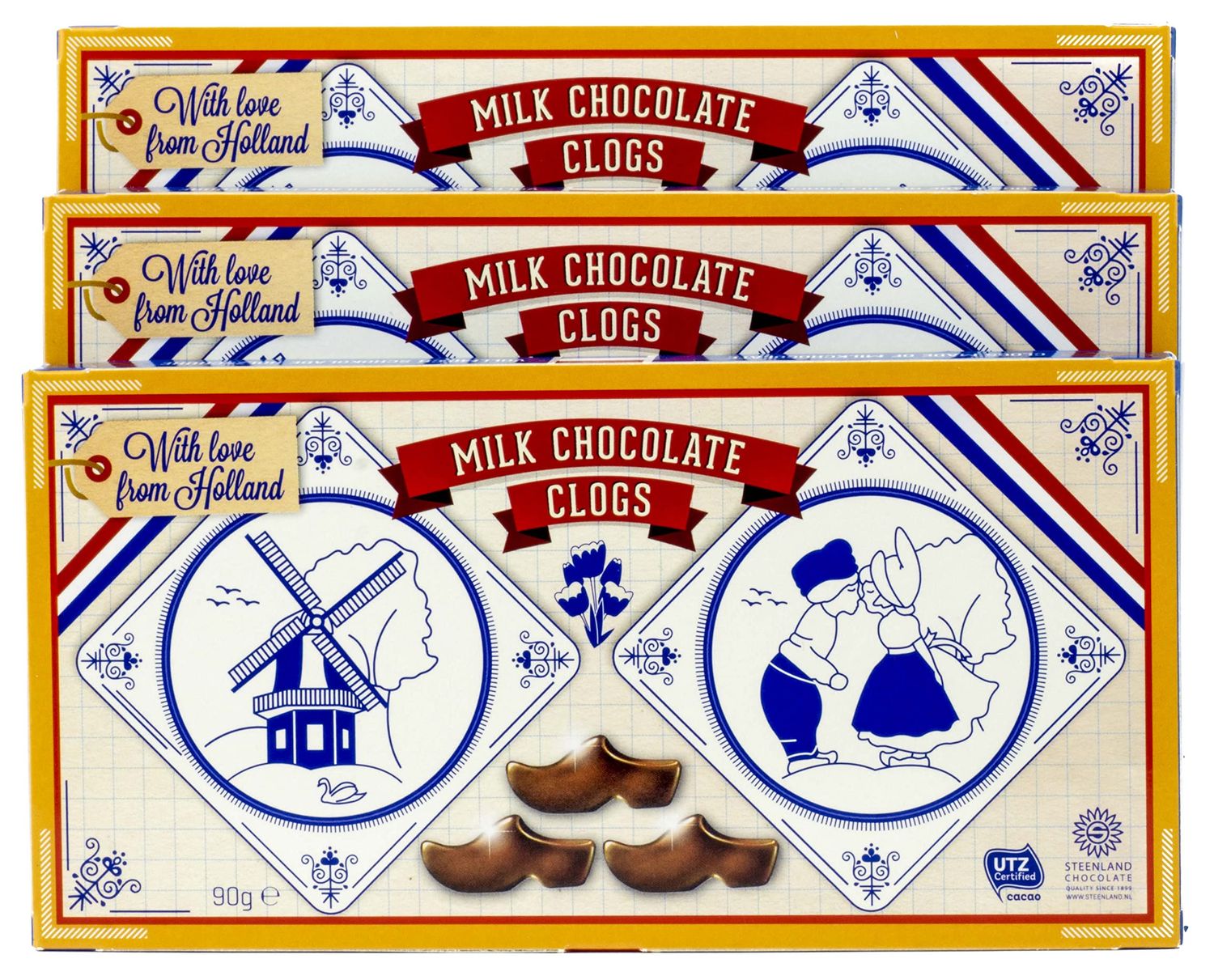 Steenland Chocolate Shoe (Klompjes or Clogs) Pack of 3