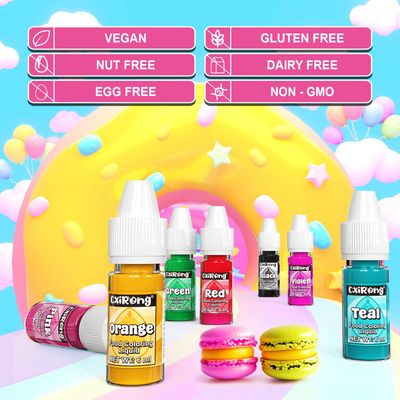 Food Coloring - 18 Vibrant Colors Food Coloring Liquid, Food Grade Cake Decorating Food Dye, Highly Concentrated Food Coloring for Icing, Cake, Baking, Frosting, Easter Egg, Macaron, Slime - 6ml