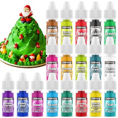 Food Coloring - 18 Vibrant Colors Food Coloring Liquid, Food Grade Cake Decorating Food Dye, Highly Concentrated Food Coloring for Icing, Cake, Baking, Frosting, Easter Egg, Macaron, Slime - 6ml