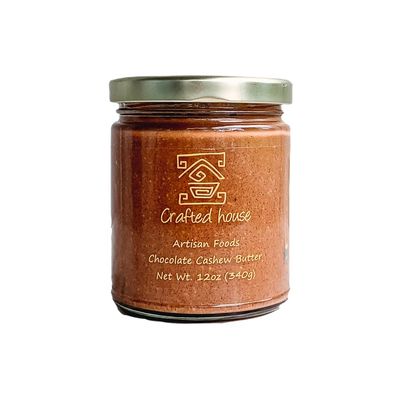 Crafted House Chocolate Cashew Butter 12 oz (340g), Chocolate Spread - Healthy Dark Chocolate, Vegan Chocolate, Natural Organic Cashew Butter - Non-GMO, Gluten Free, Dairy Free, Vegan