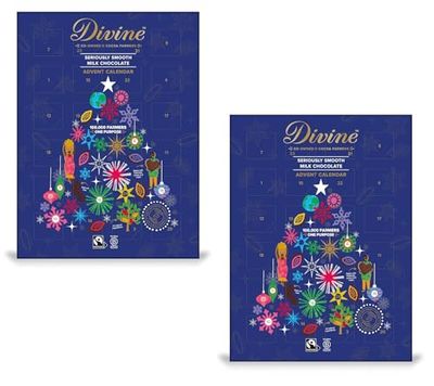 Smiling Sweets Advent Calendars - Pack of 2 - Milk Chocolate - Delicious Traditions for Friends and Family - Great for Sharing - Great Taste and Fun to Use