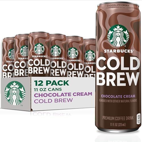 Starbucks Cold Brew Coffee, Chocolate Cream, 11 fl oz Cans (12 Pack), Premium Coffee Drink, Iced Coffee