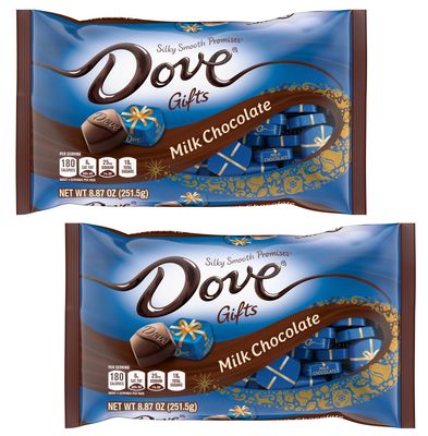 Dove Silky Smooth Promises - Pack of 2 Bags of Delicious Milk Chocolate - Smiling Sweets - Milk Chocolate - Fun for Everyone - Perfect for Sharing with Everyone